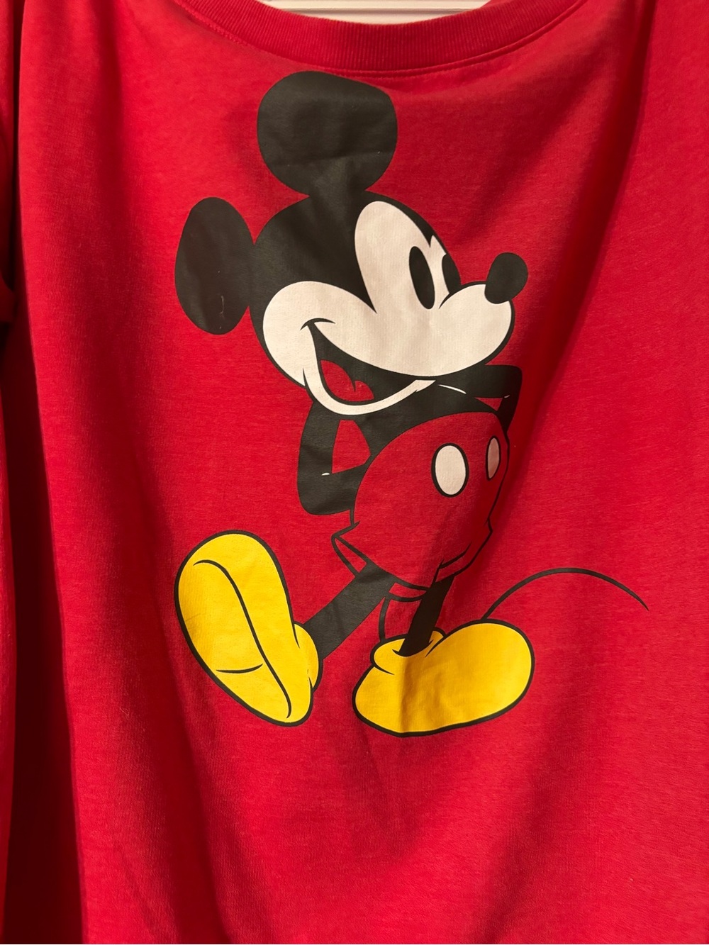 Disney Red Off-the-Shoulder Mickey Sweatshirt - Picture 4 of 10